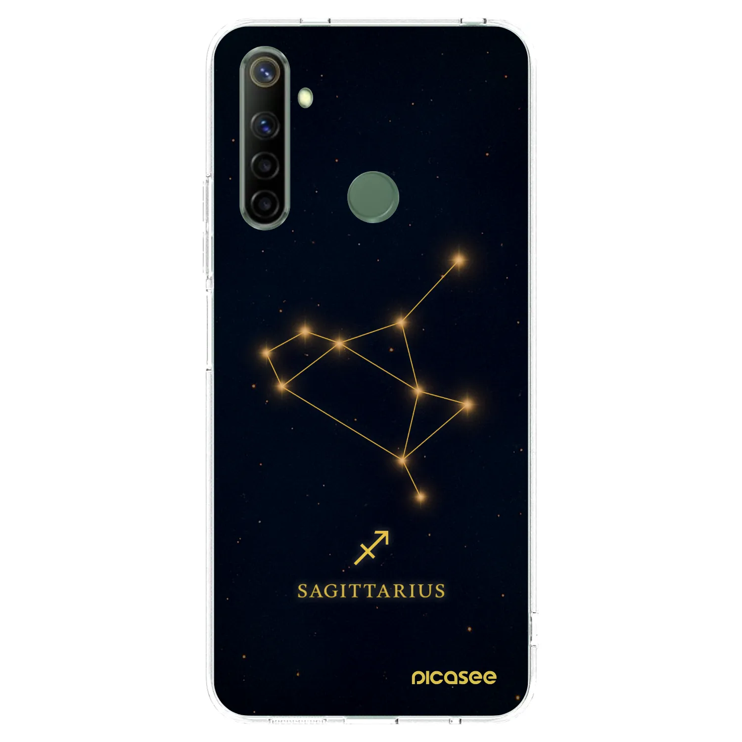Picasee átlátszó szilikon tok az alábbi mobiltelefonokra Realme 6i - SAGITTARIUS