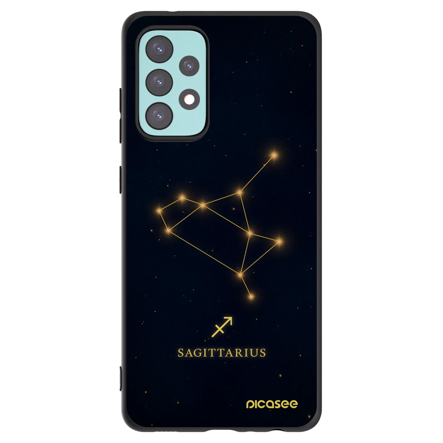 Picasee fekete szilikon tok az alábbi mobiltelefonokra Samsung Galaxy A72 A725F - SAGITTARIUS