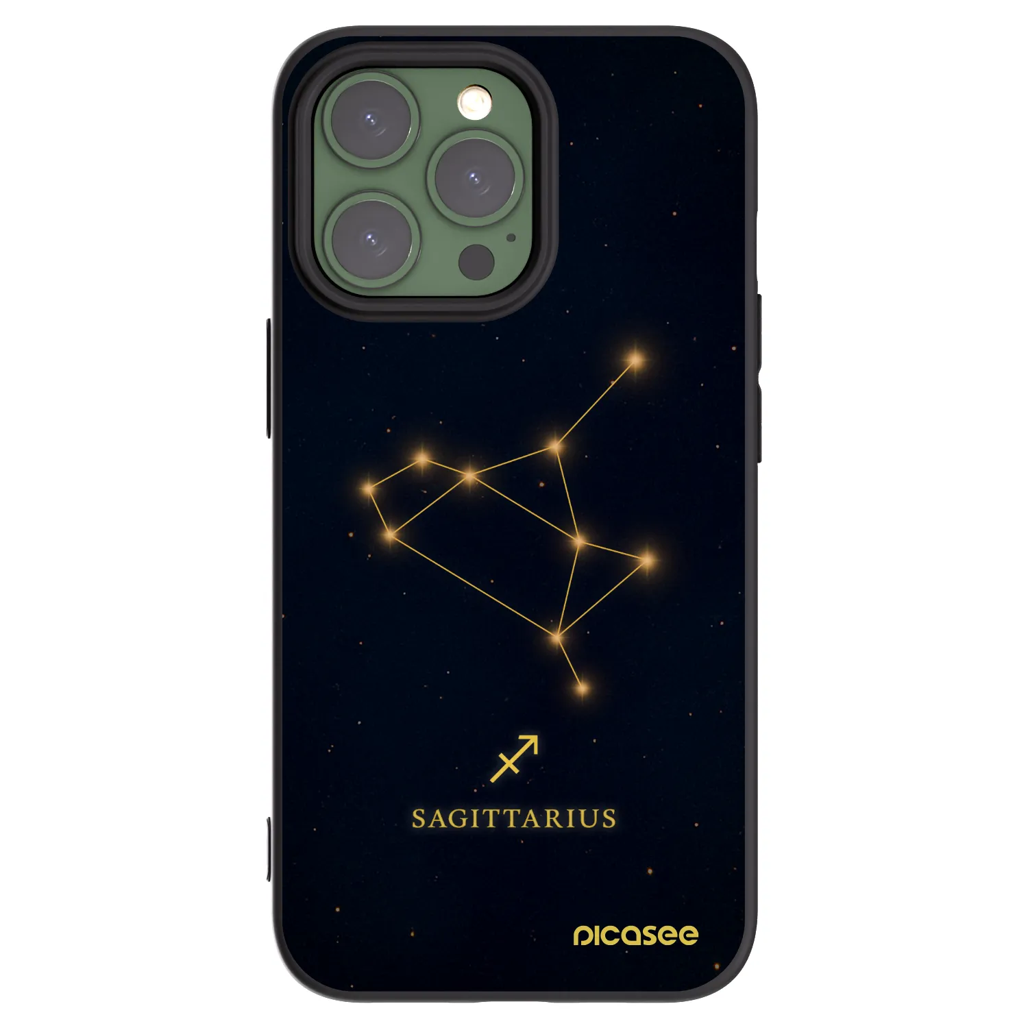 Picasee fekete szilikon tok az alábbi mobiltelefonokra Apple iPhone 13 Pro - SAGITTARIUS
