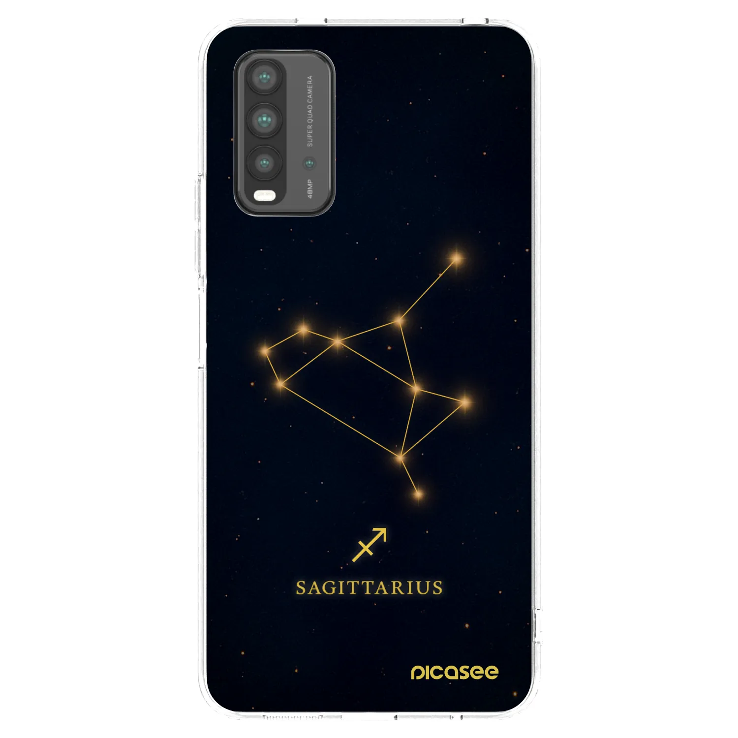 Picasee fekete szilikon tok az alábbi mobiltelefonokra Xiaomi Redmi 9T - SAGITTARIUS