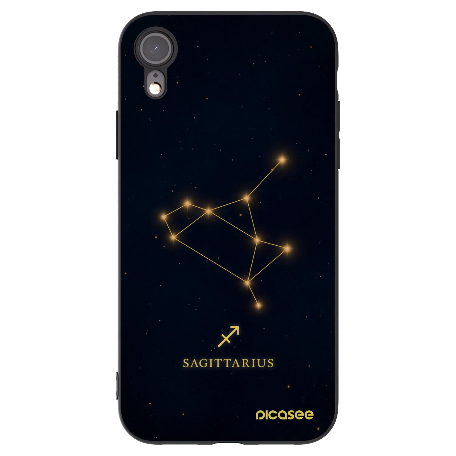 Picasee fekete szilikon tok az alábbi mobiltelefonokra Apple iPhone XR - SAGITTARIUS
