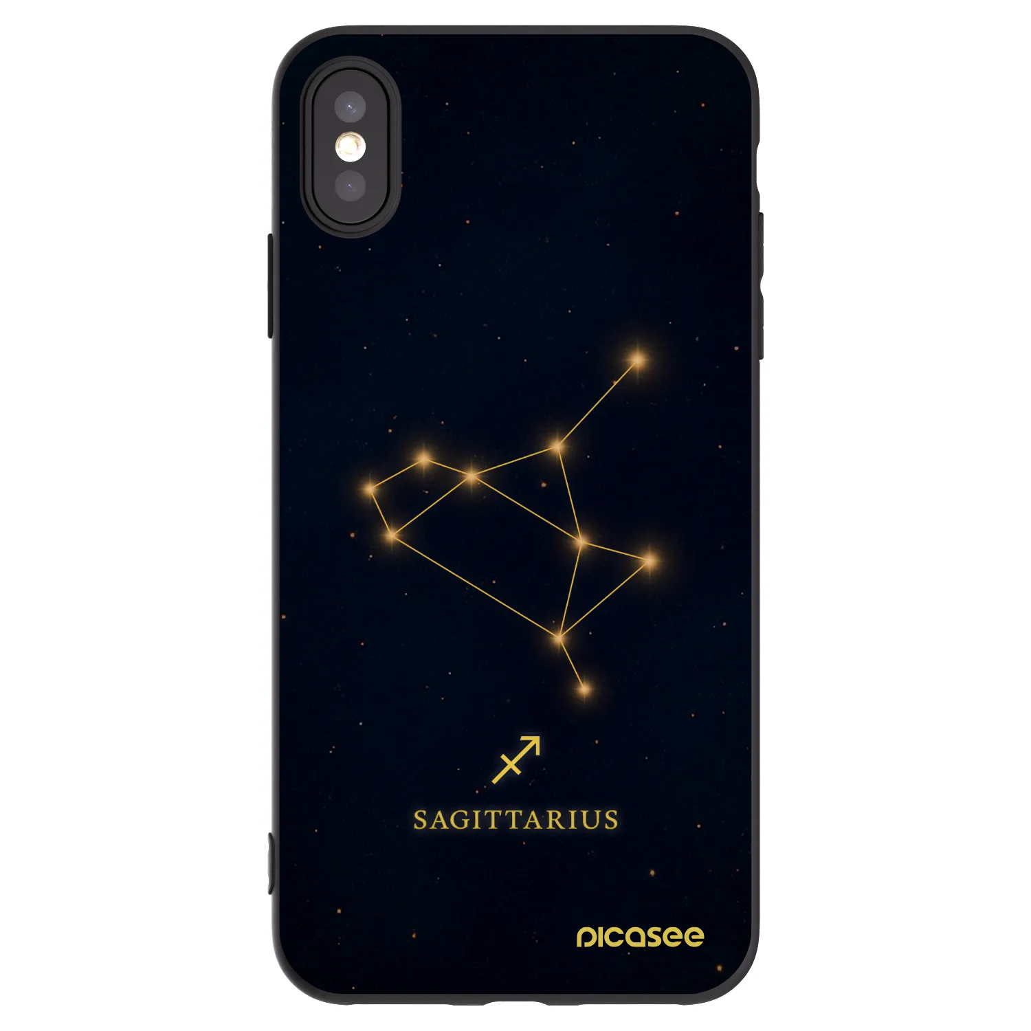 Picasee fekete szilikon tok az alábbi mobiltelefonokra Apple iPhone XS Max - SAGITTARIUS
