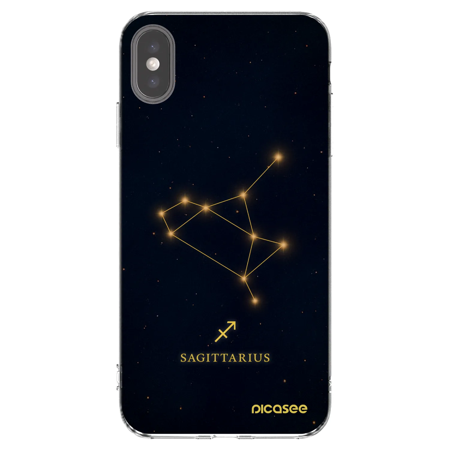 Picasee átlátszó szilikon tok az alábbi mobiltelefonokra Apple iPhone XS Max - SAGITTARIUS