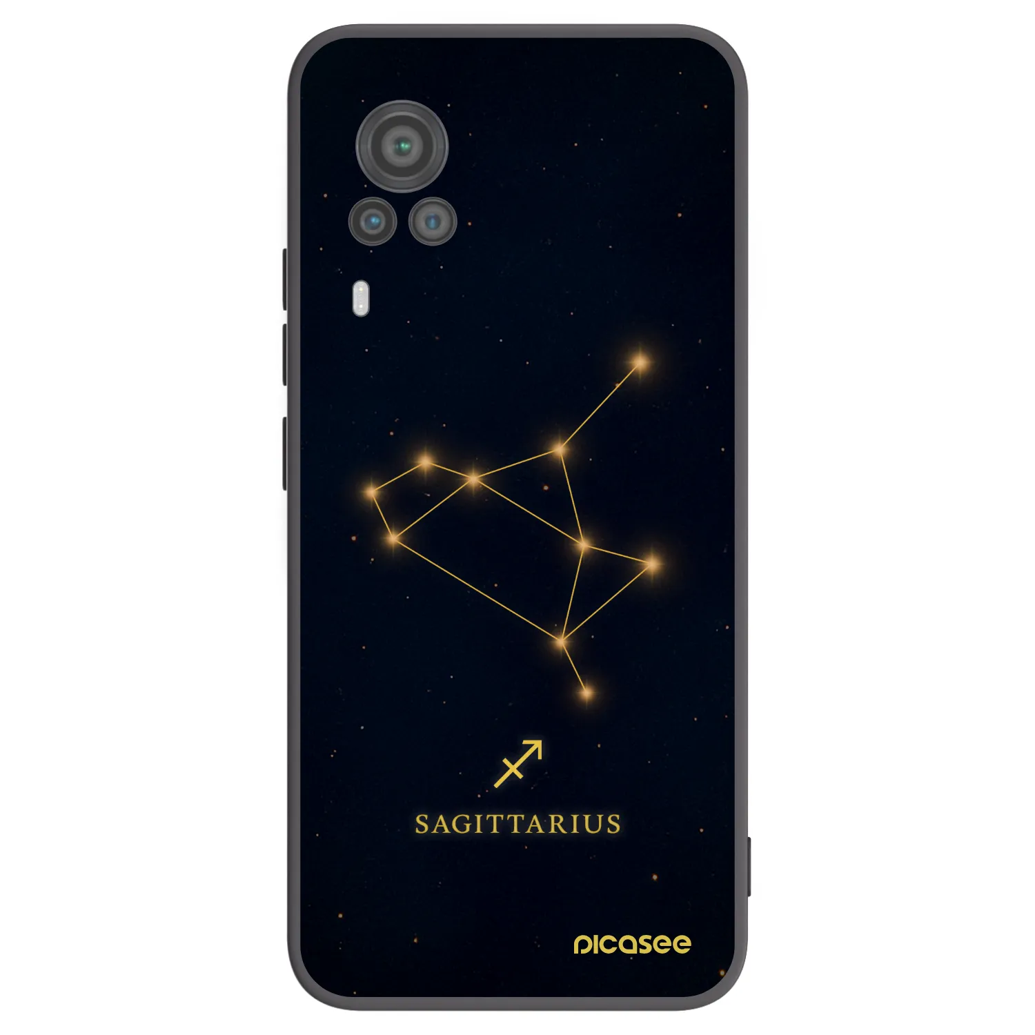 Picasee fekete szilikon tok az alábbi mobiltelefonokra Vivo X60 Pro 5G - SAGITTARIUS