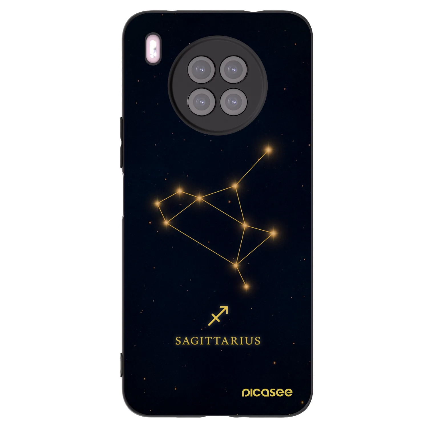 Picasee fekete szilikon tok az alábbi mobiltelefonokra Huawei Nova 8i - SAGITTARIUS