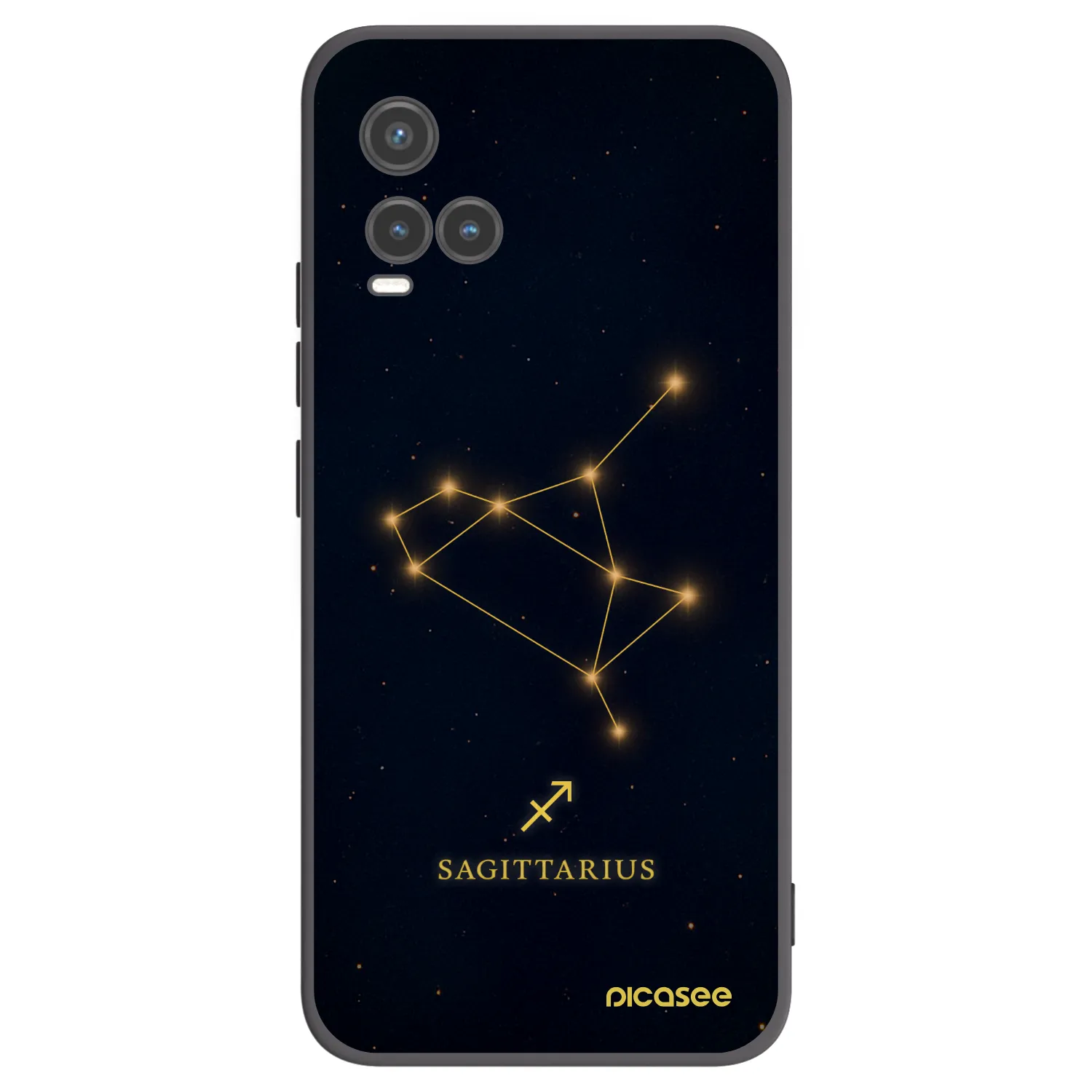 Picasee fekete szilikon tok az alábbi mobiltelefonokra Vivo Y33s - SAGITTARIUS