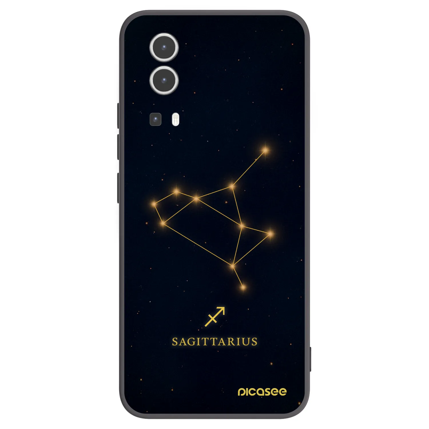 Picasee fekete szilikon tok az alábbi mobiltelefonokra Vivo Y72 5G - SAGITTARIUS