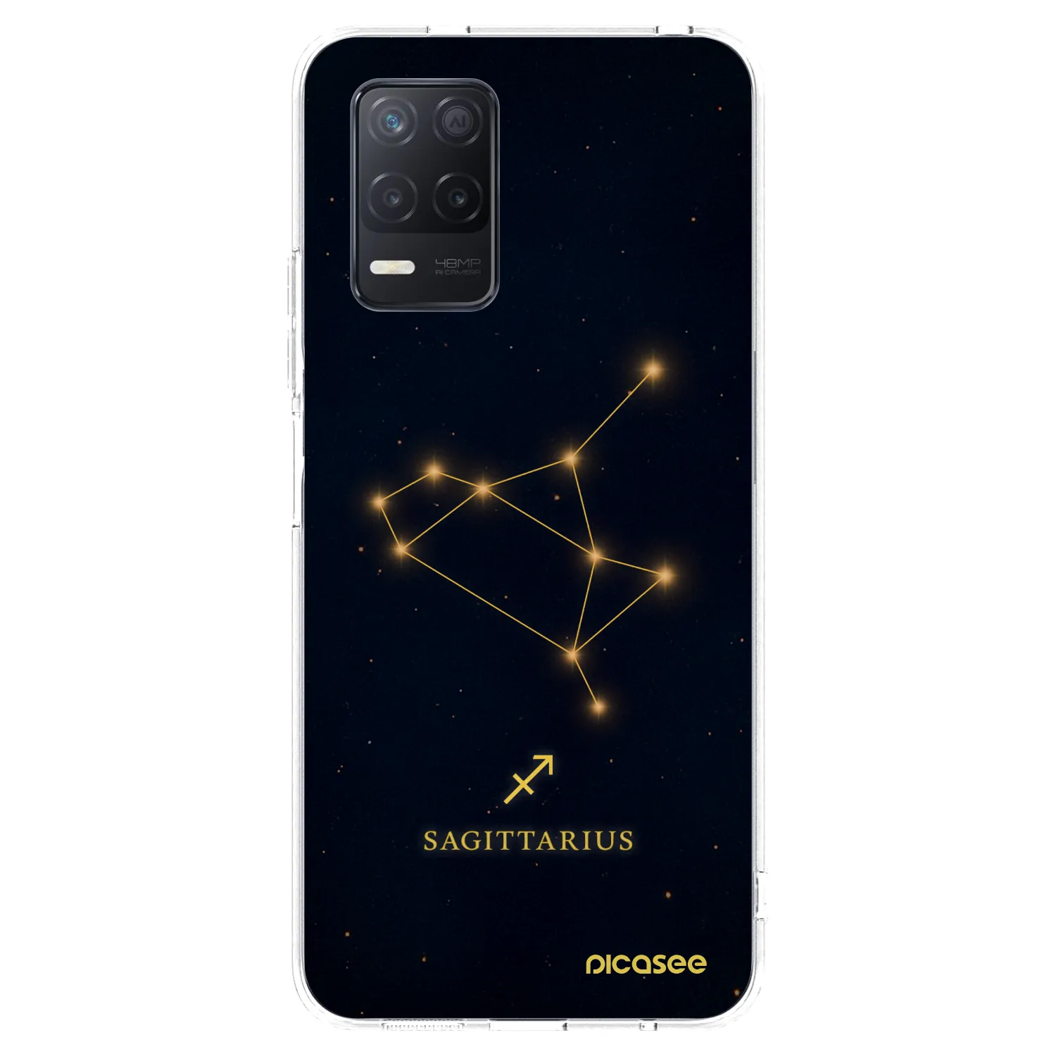 Picasee átlátszó szilikon tok az alábbi mobiltelefonokra Realme 8 5G - SAGITTARIUS
