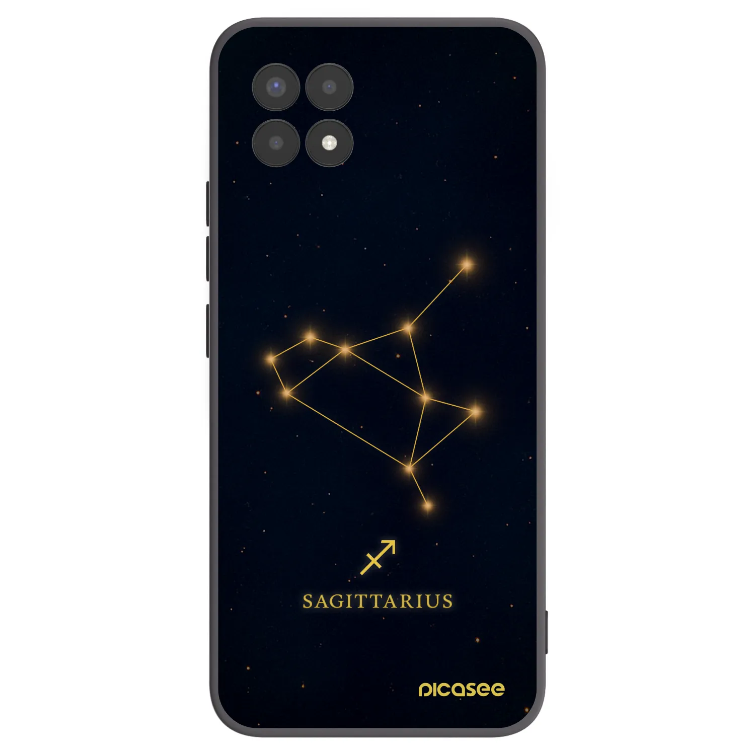 Picasee fekete szilikon tok az alábbi mobiltelefonokra Realme 8i - SAGITTARIUS