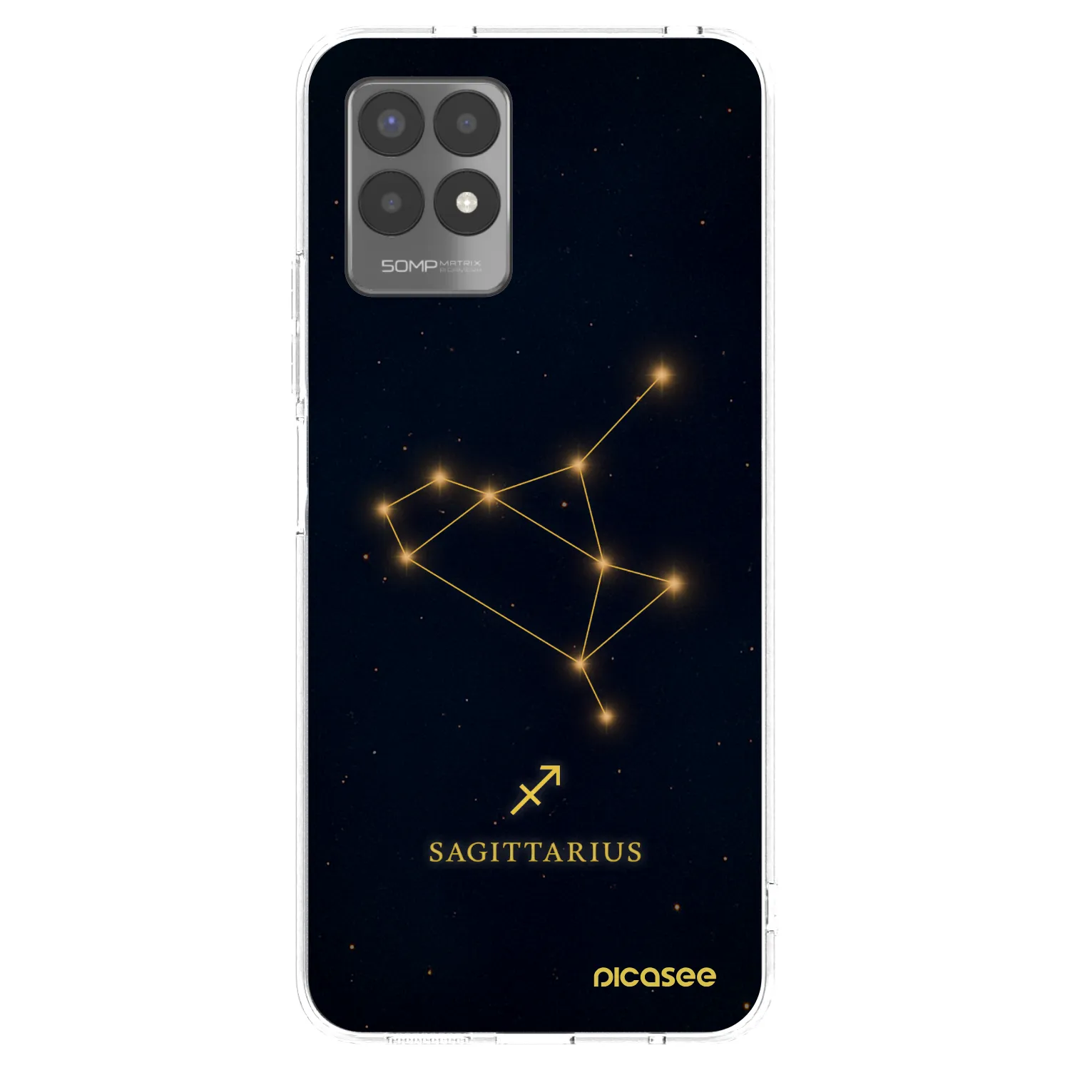 Picasee átlátszó szilikon tok az alábbi mobiltelefonokra Realme 8i - SAGITTARIUS
