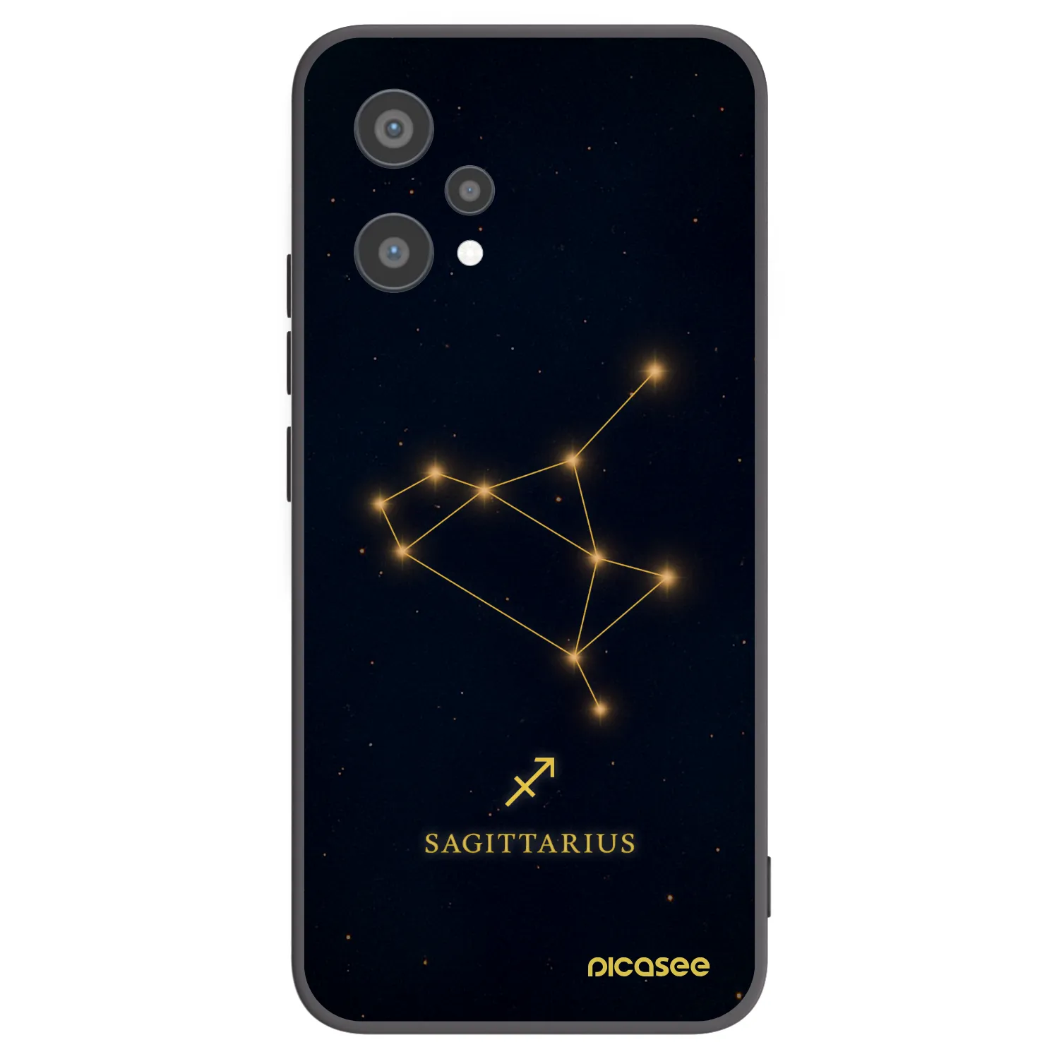 Picasee fekete szilikon tok az alábbi mobiltelefonokra Realme 9 Pro 5G - SAGITTARIUS