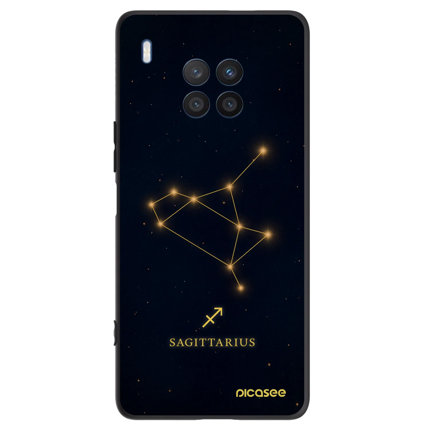 Picasee fekete szilikon tok az alábbi mobiltelefonokra Honor 50 Lite - SAGITTARIUS