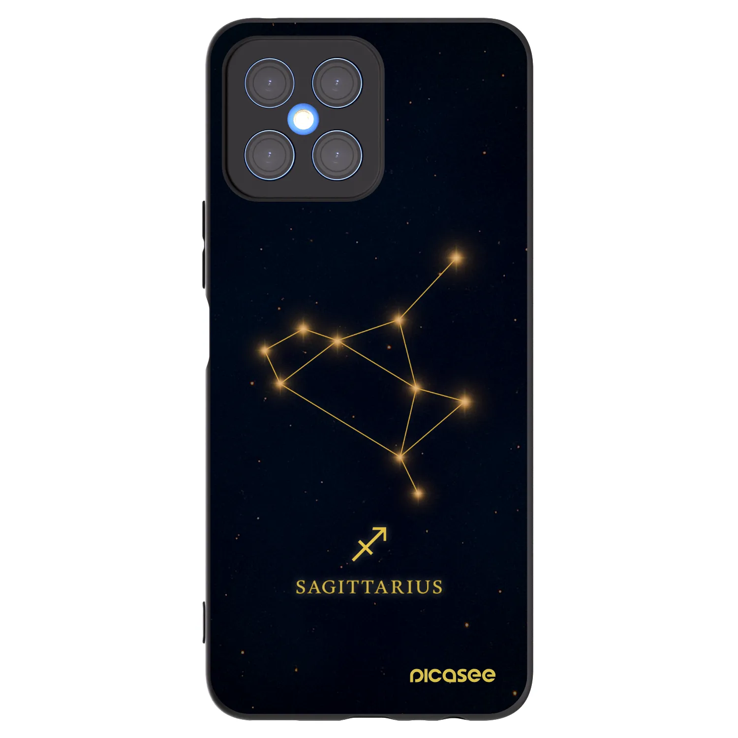 Picasee fekete szilikon tok az alábbi mobiltelefonokra Honor X8 4G - SAGITTARIUS