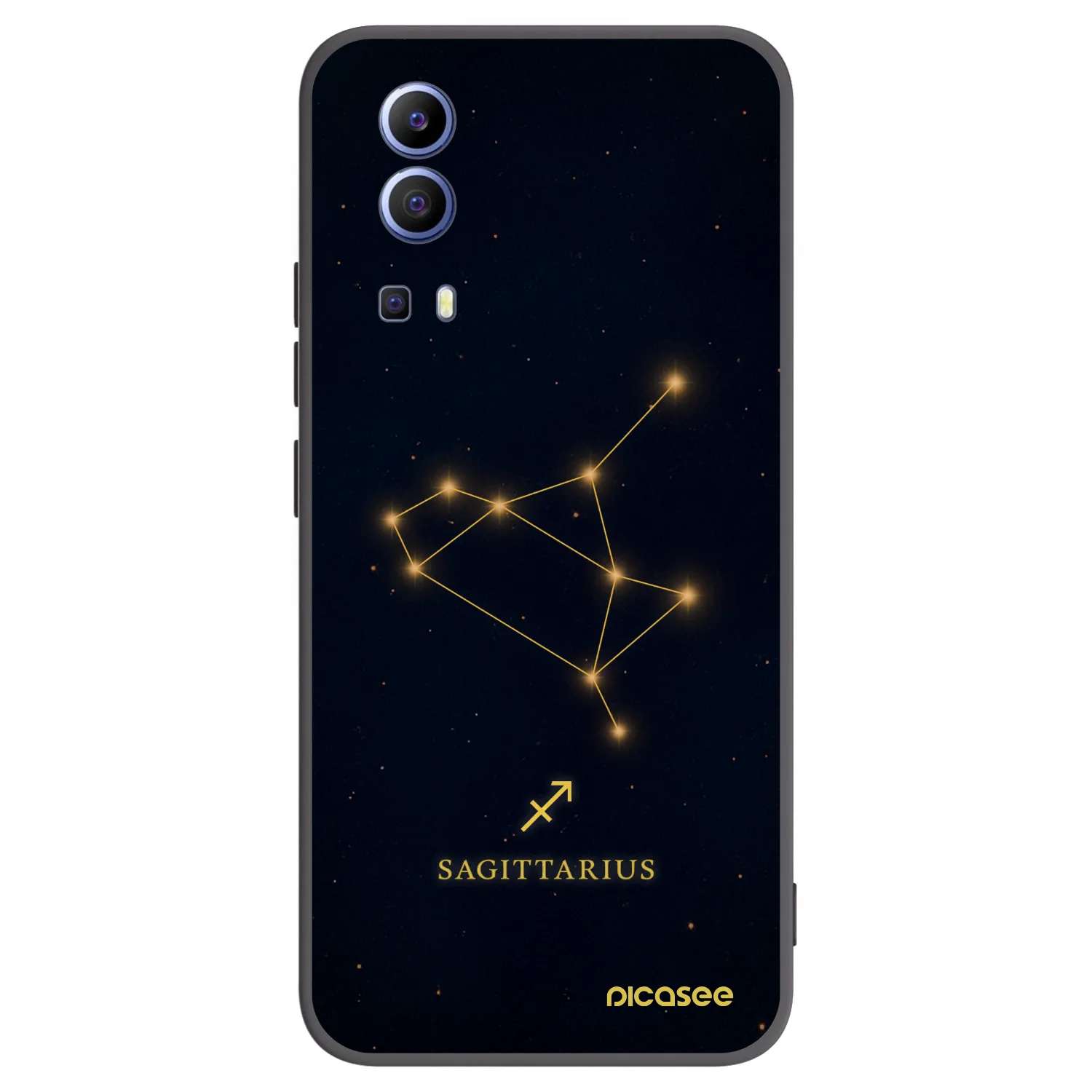 Picasee fekete szilikon tok az alábbi mobiltelefonokra Vivo Y52 5G - SAGITTARIUS