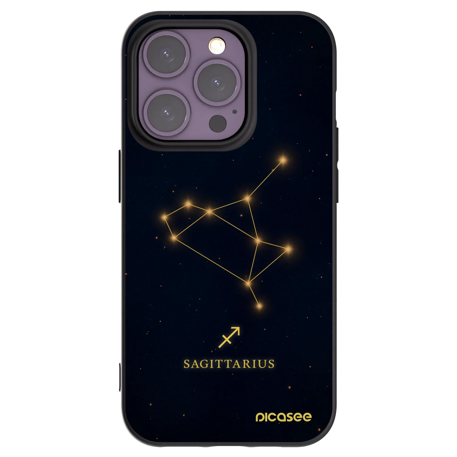 Picasee fekete szilikon tok az alábbi mobiltelefonokra Apple iPhone 14 Pro - SAGITTARIUS