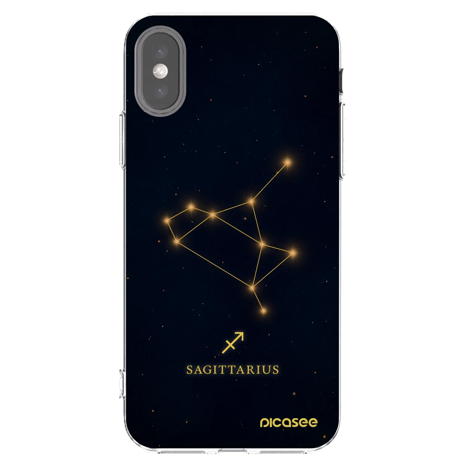Picasee átlátszó szilikon tok az alábbi mobiltelefonokra Apple iPhone X/XS - SAGITTARIUS