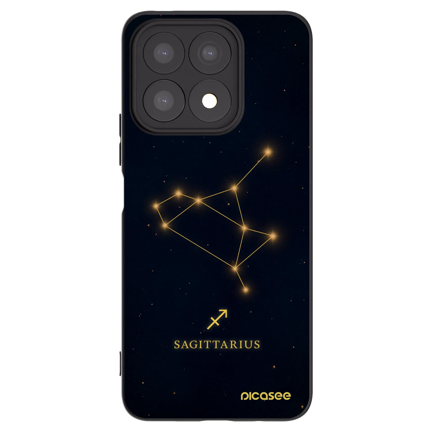 Picasee fekete szilikon tok az alábbi mobiltelefonokra Honor X8a - SAGITTARIUS