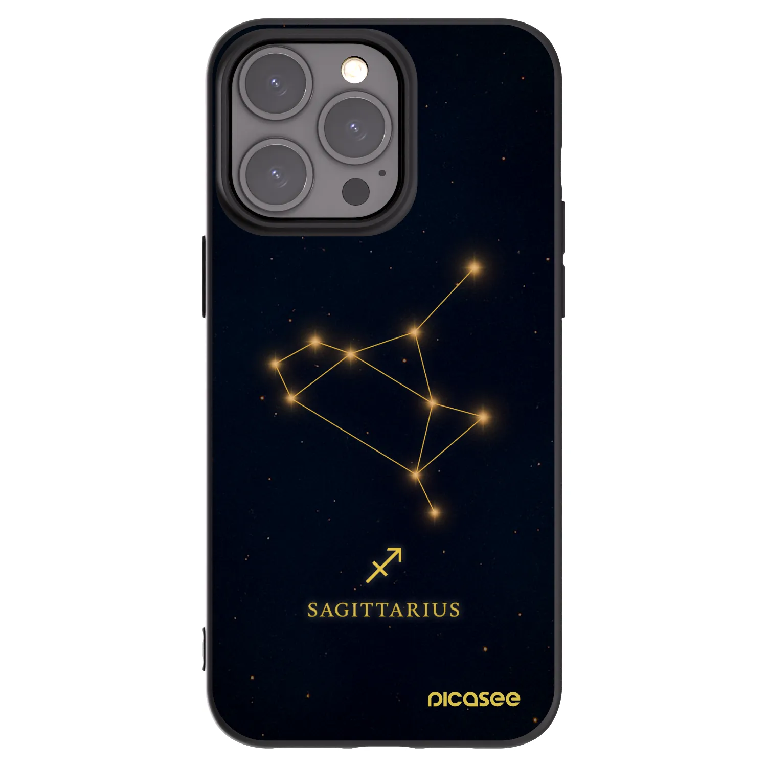 Picasee fekete szilikon tok az alábbi mobiltelefonokra Apple iPhone 15 Pro Max - SAGITTARIUS