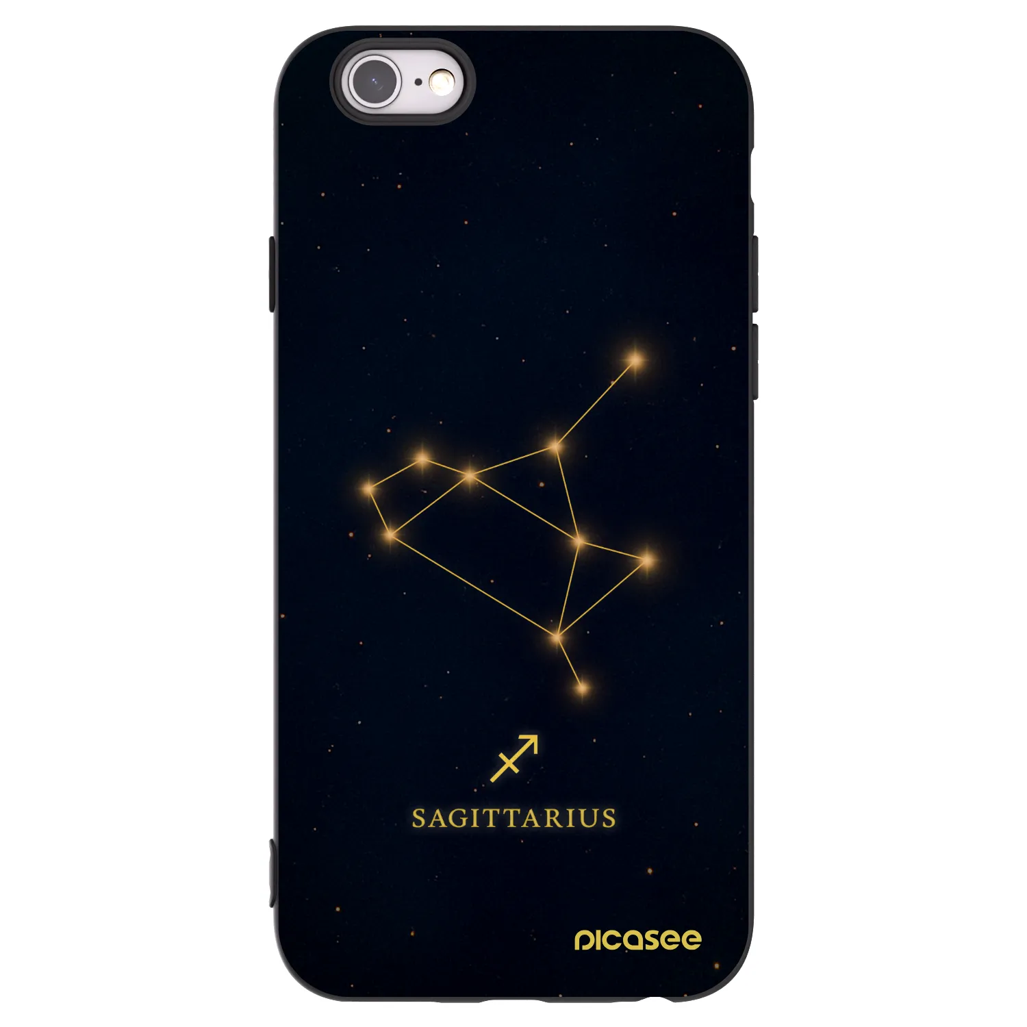 Picasee fekete szilikon tok az alábbi mobiltelefonokra Apple iPhone 6/6S - SAGITTARIUS