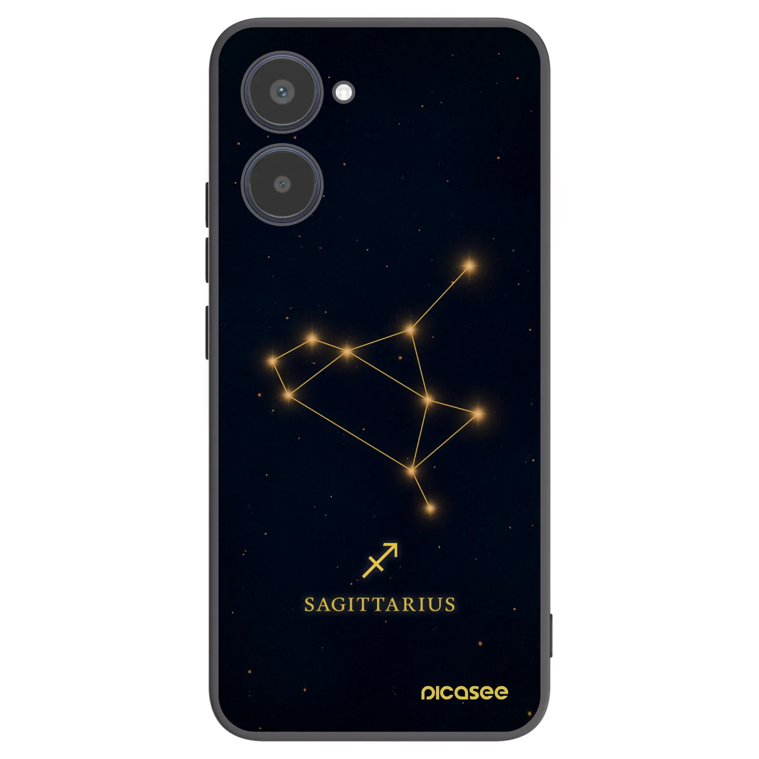 Picasee fekete szilikon tok az alábbi mobiltelefonokra Realme 10 4G - SAGITTARIUS