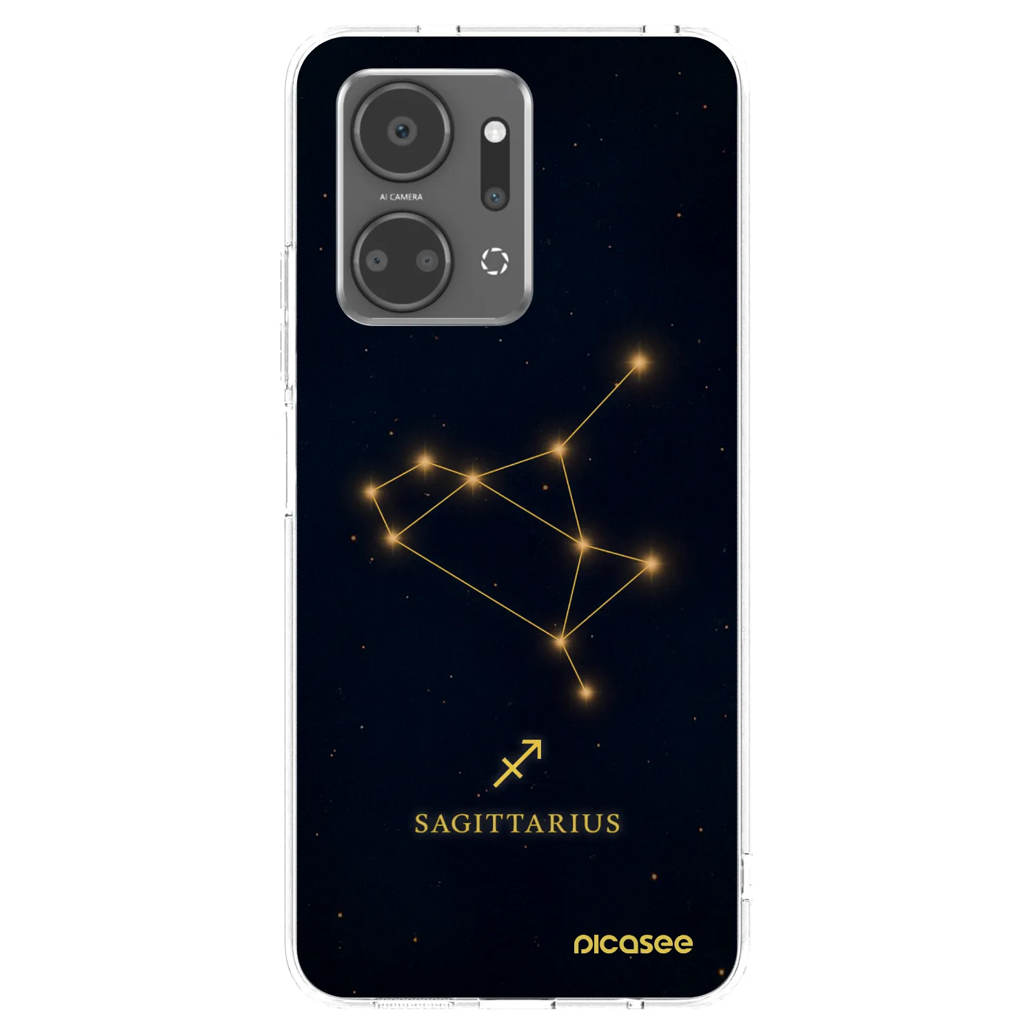 Picasee átlátszó szilikon tok az alábbi mobiltelefonokra Honor X7a - SAGITTARIUS