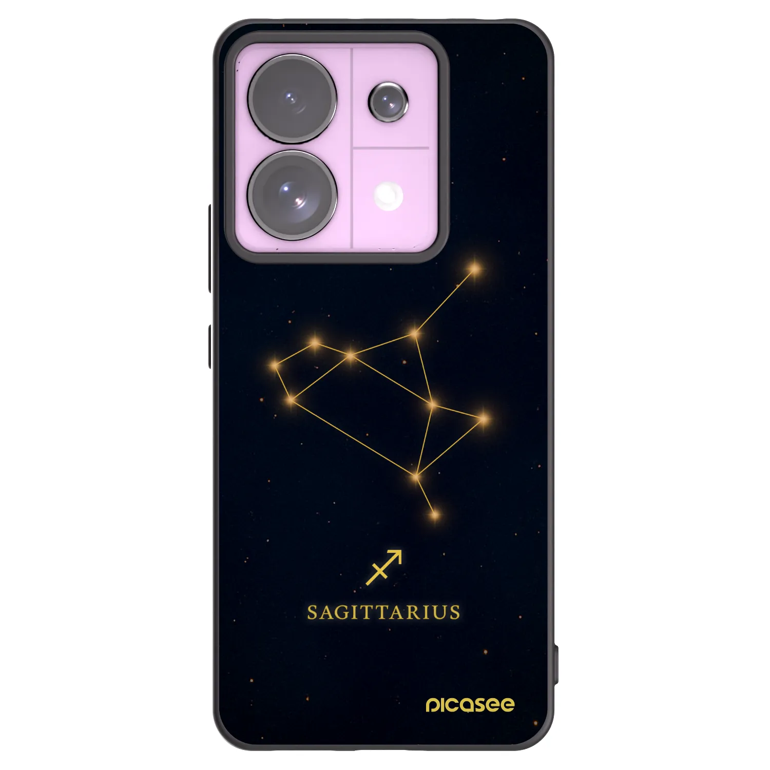Picasee fekete szilikon tok az alábbi mobiltelefonokra Xiaomi Redmi Note 13 Pro 5G - SAGITTARIUS