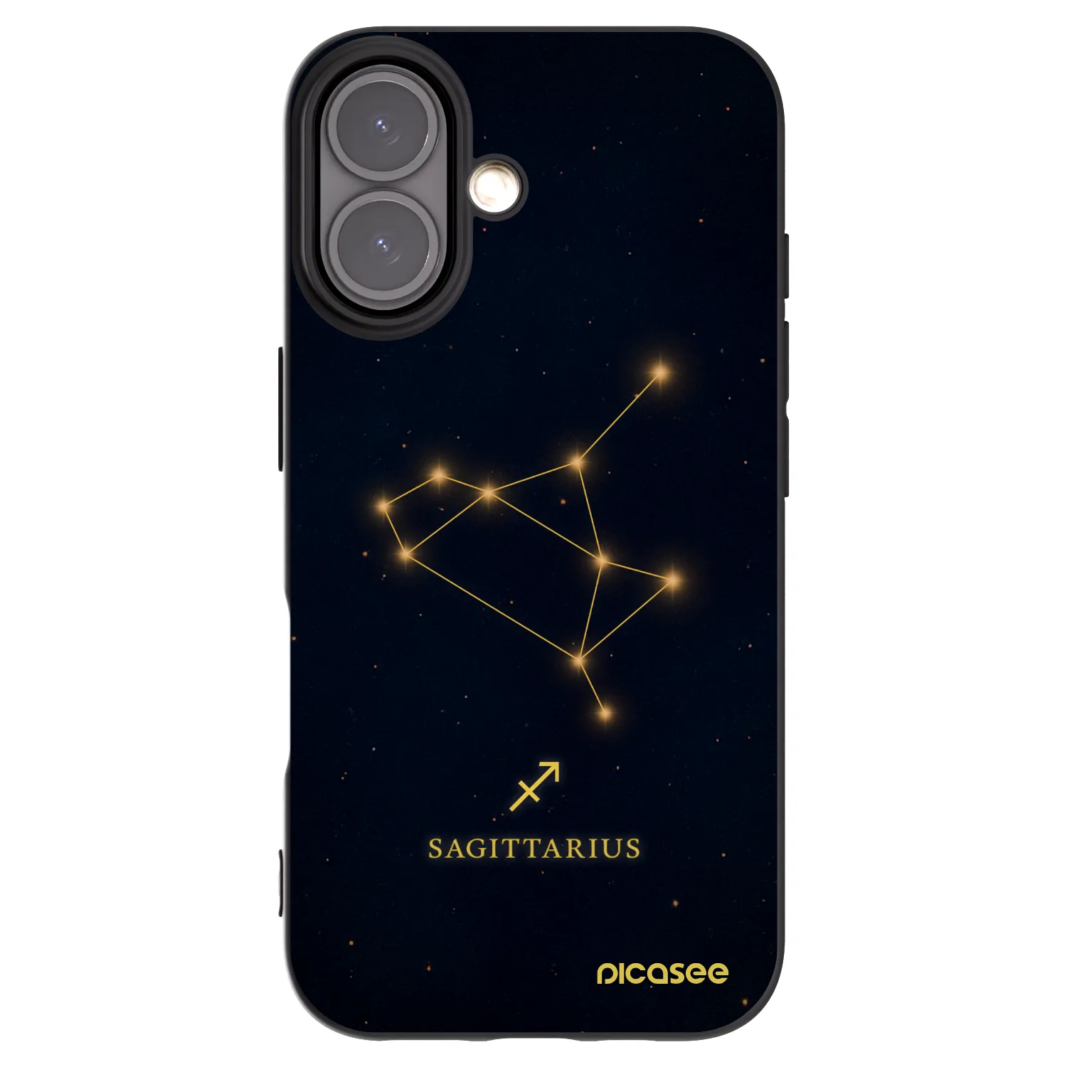 Picasee fekete szilikon tok az alábbi mobiltelefonokra Apple iPhone 16 - SAGITTARIUS