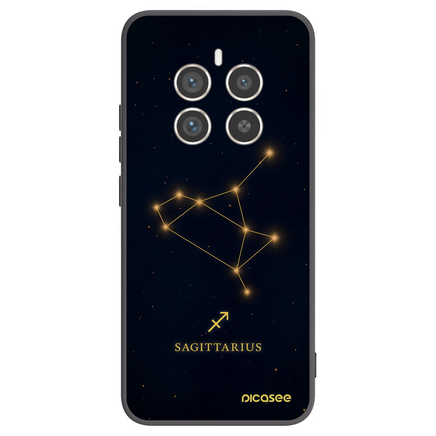 Picasee fekete szilikon tok az alábbi mobiltelefonokra Realme 12 Pro 5G - SAGITTARIUS
