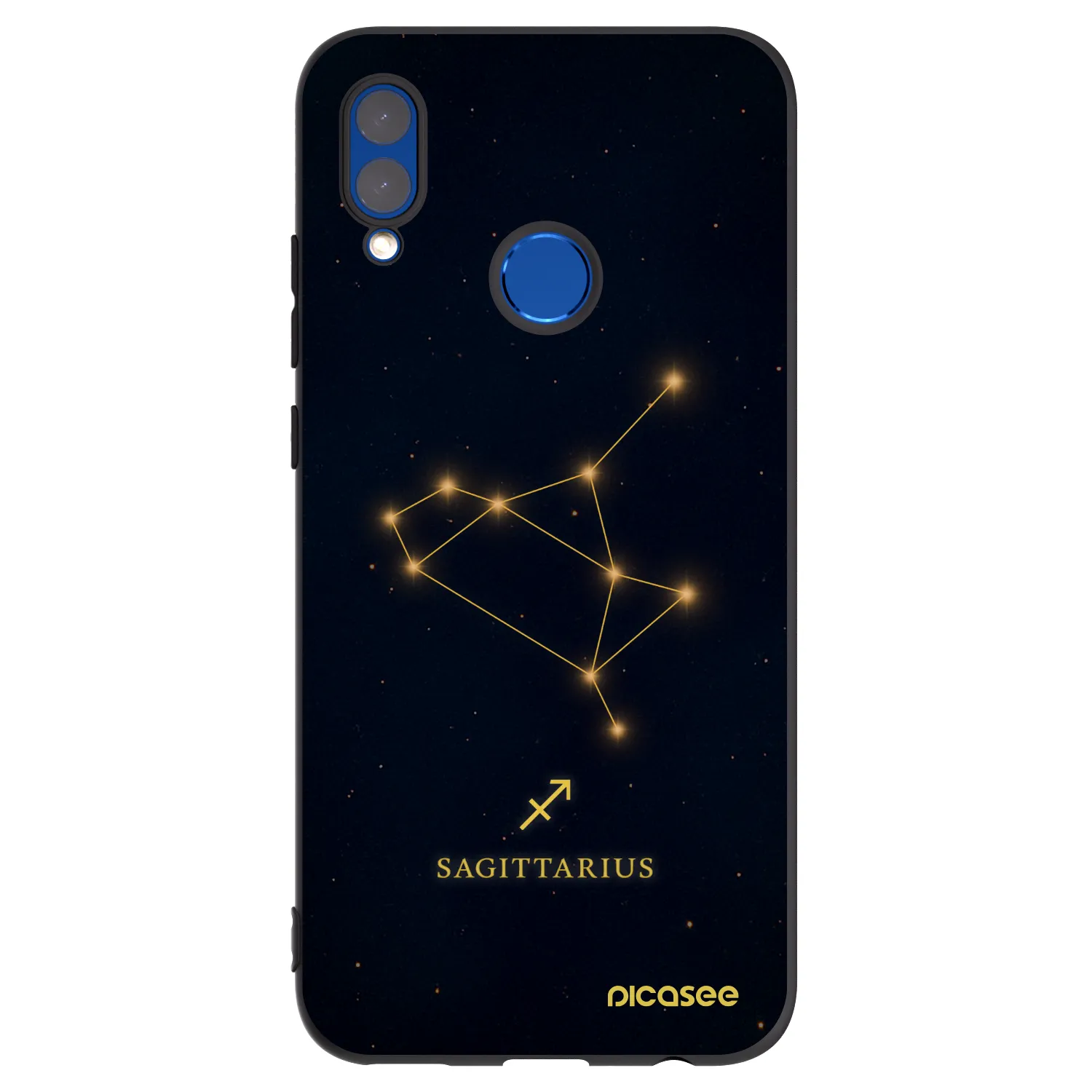 Picasee fekete szilikon tok az alábbi mobiltelefonokra Honor 10 Lite - SAGITTARIUS