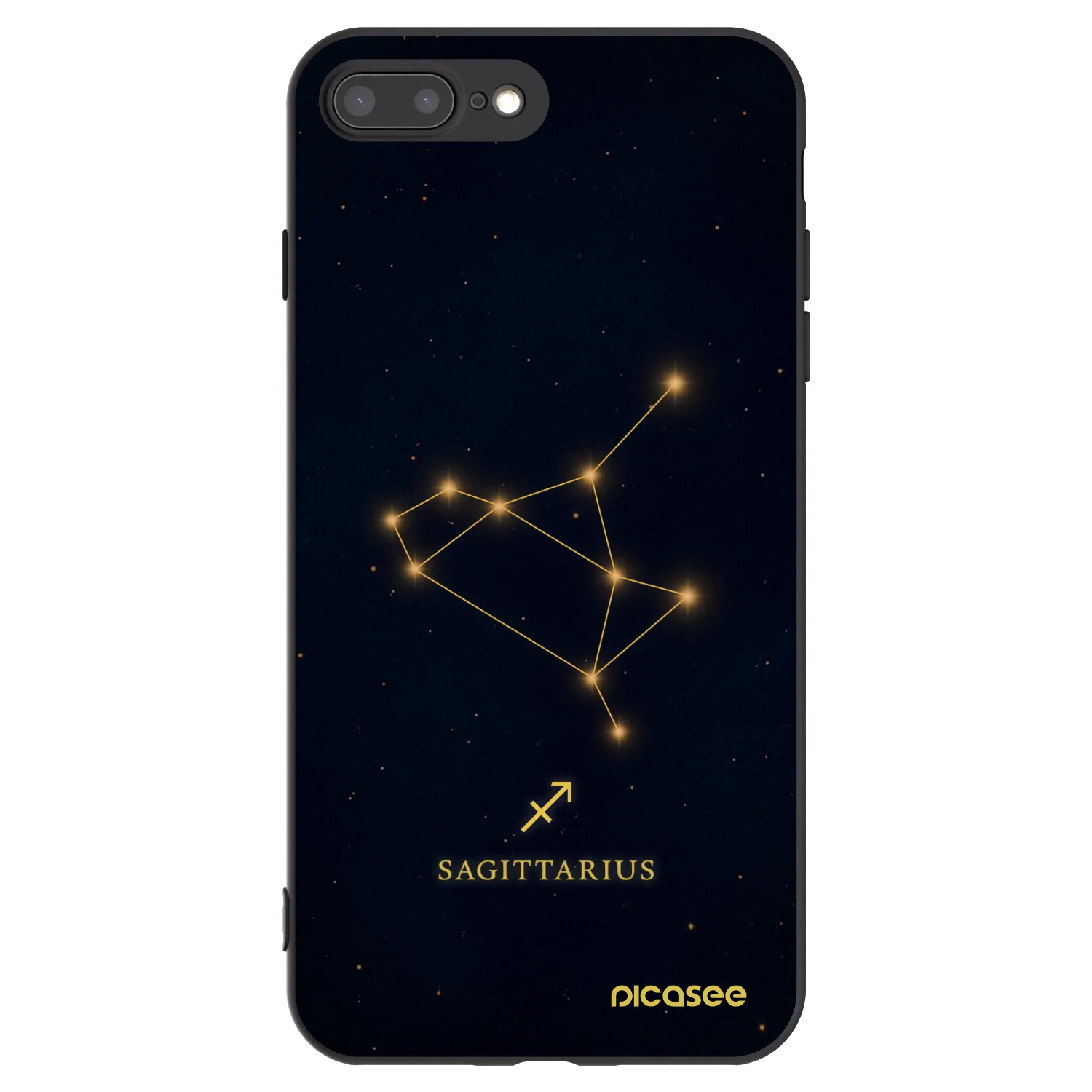 Picasee fekete szilikon tok az alábbi mobiltelefonokra Apple iPhone 8 Plus - SAGITTARIUS