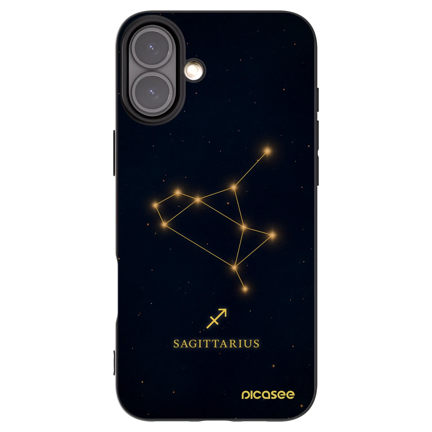 Picasee fekete szilikon tok az alábbi mobiltelefonokra Apple iPhone 16 Plus - SAGITTARIUS