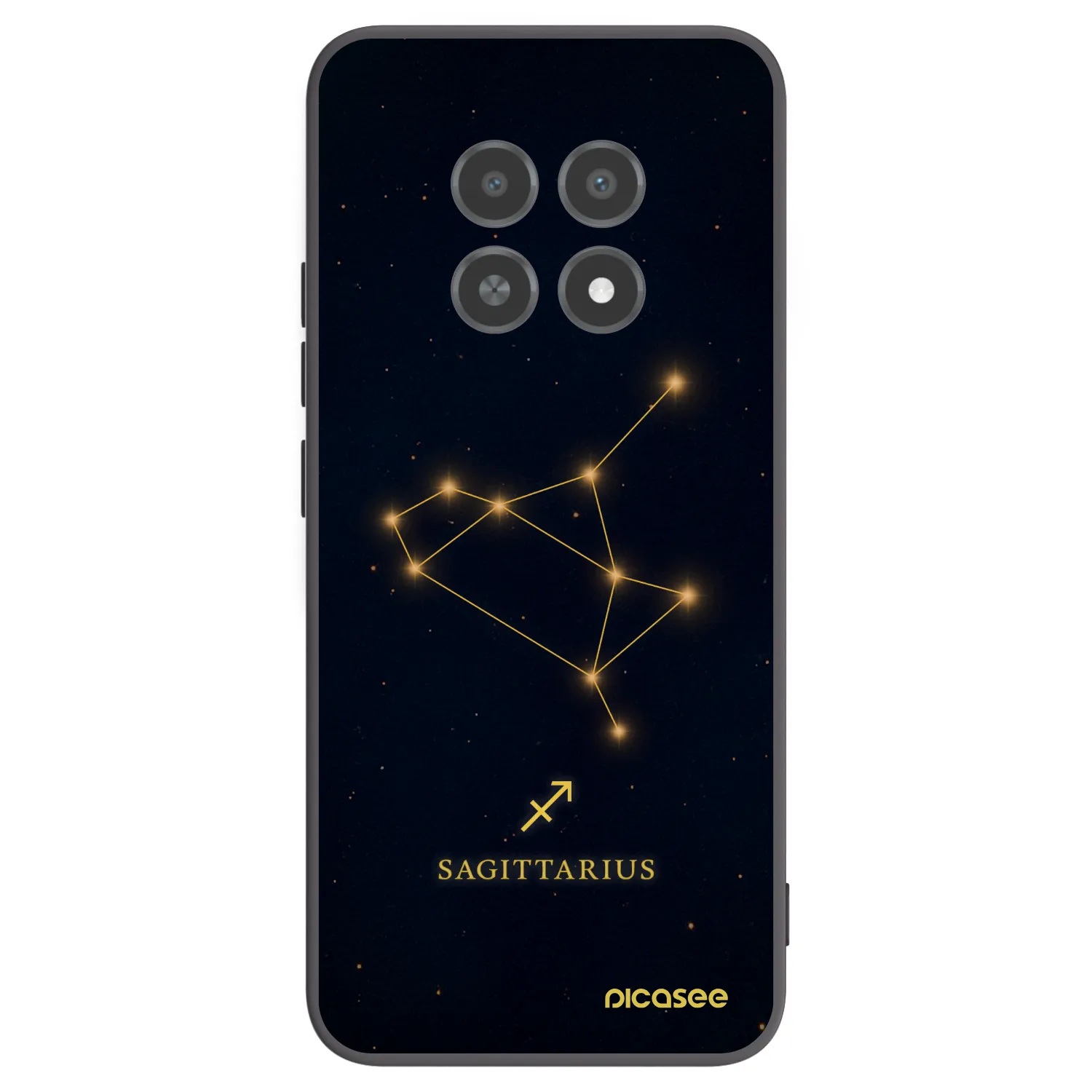 Picasee fekete szilikon tok az alábbi mobiltelefonokra Realme 12X - SAGITTARIUS