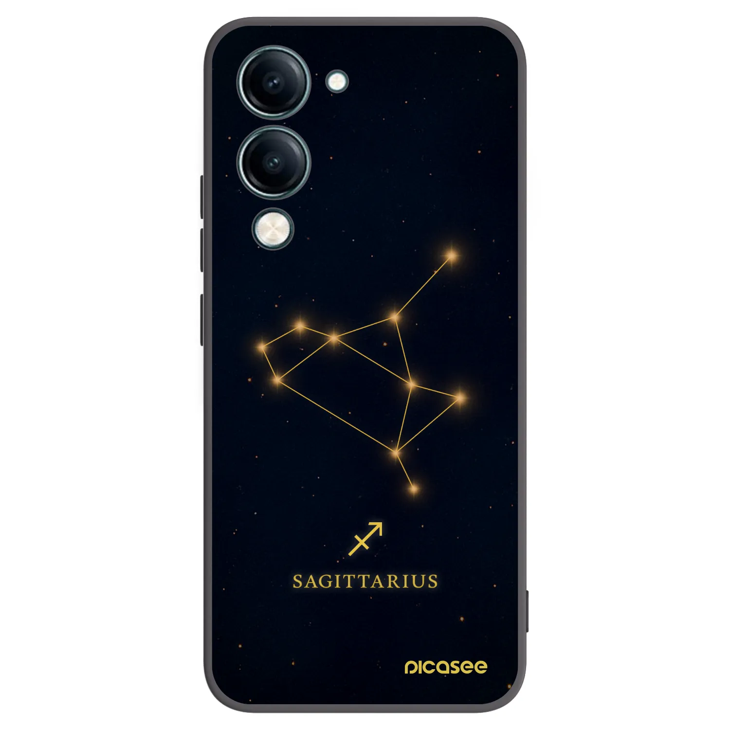 Picasee fekete szilikon tok az alábbi mobiltelefonokra Vivo Y29s 5G - SAGITTARIUS