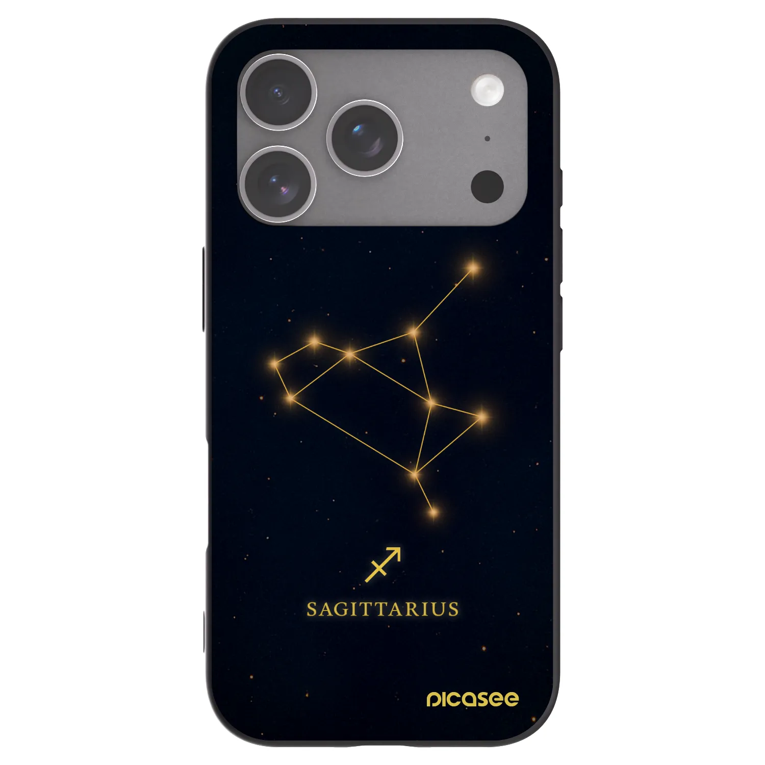 Picasee fekete szilikon tok az alábbi mobiltelefonokra Apple iPhone 18 Pro - SAGITTARIUS