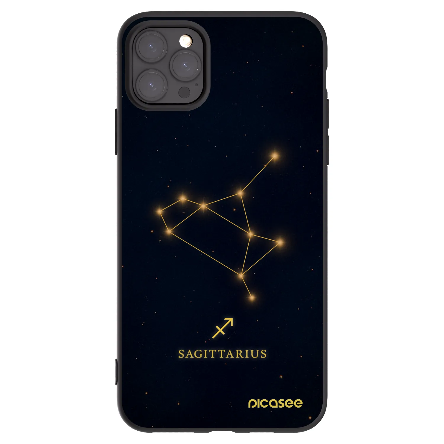 Picasee fekete szilikon tok az alábbi mobiltelefonokra Apple iPhone 11 Pro Max - SAGITTARIUS