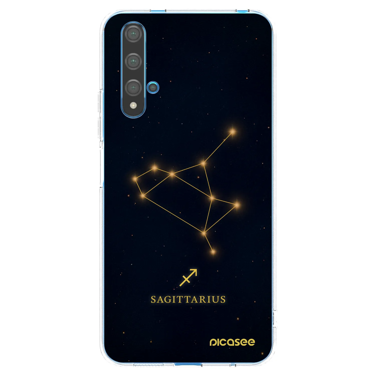 Picasee átlátszó szilikon tok az alábbi mobiltelefonokra Huawei Nova 5T - SAGITTARIUS