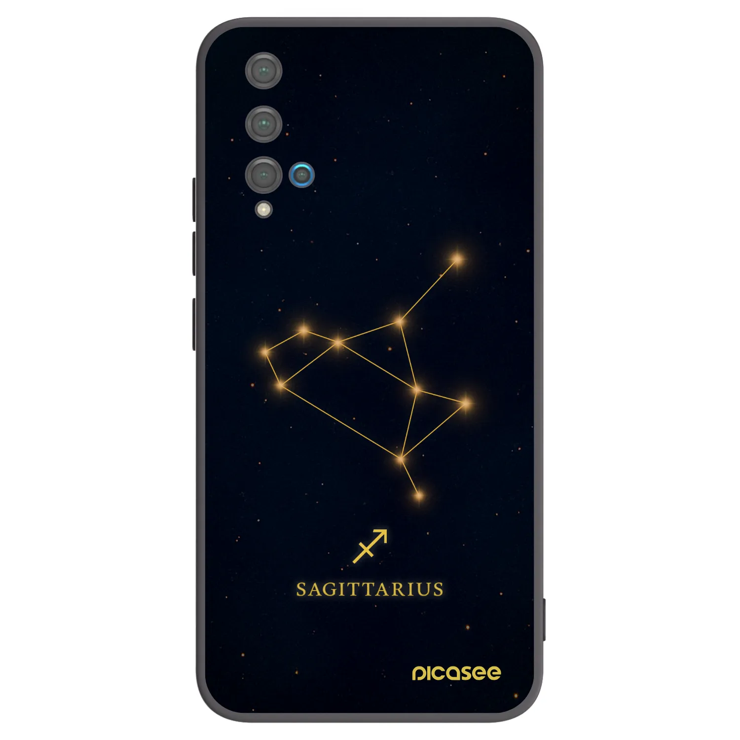 Picasee fekete szilikon tok az alábbi mobiltelefonokra Huawei Nova 5T - SAGITTARIUS