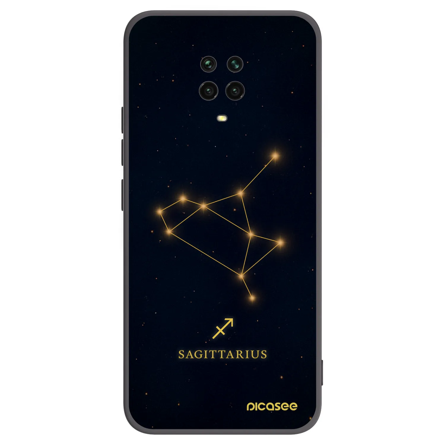 Picasee fekete szilikon tok az alábbi mobiltelefonokra Xiaomi Redmi Note 9 Pro - SAGITTARIUS