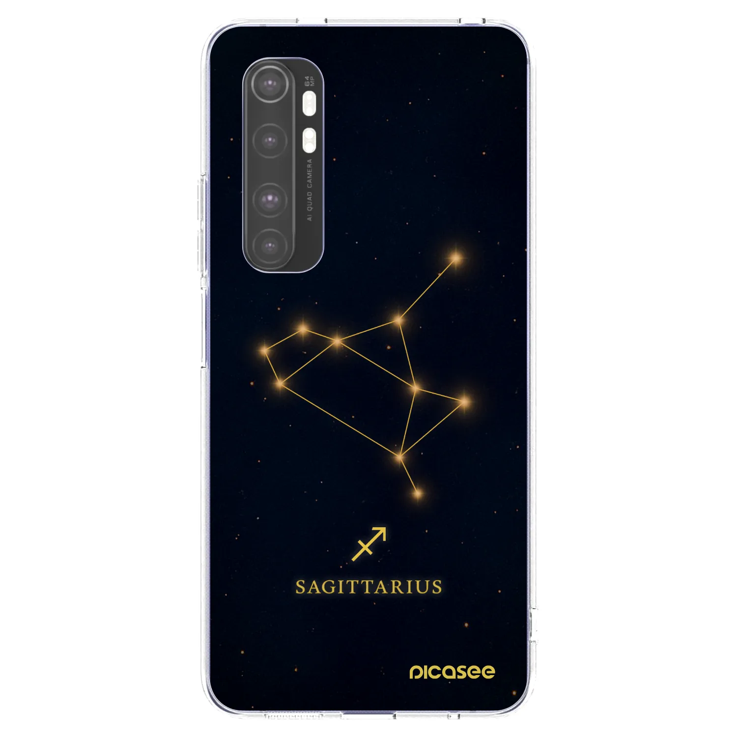 Picasee átlátszó szilikon tok az alábbi mobiltelefonokra Xiaomi Mi Note 10 Lite - SAGITTARIUS
