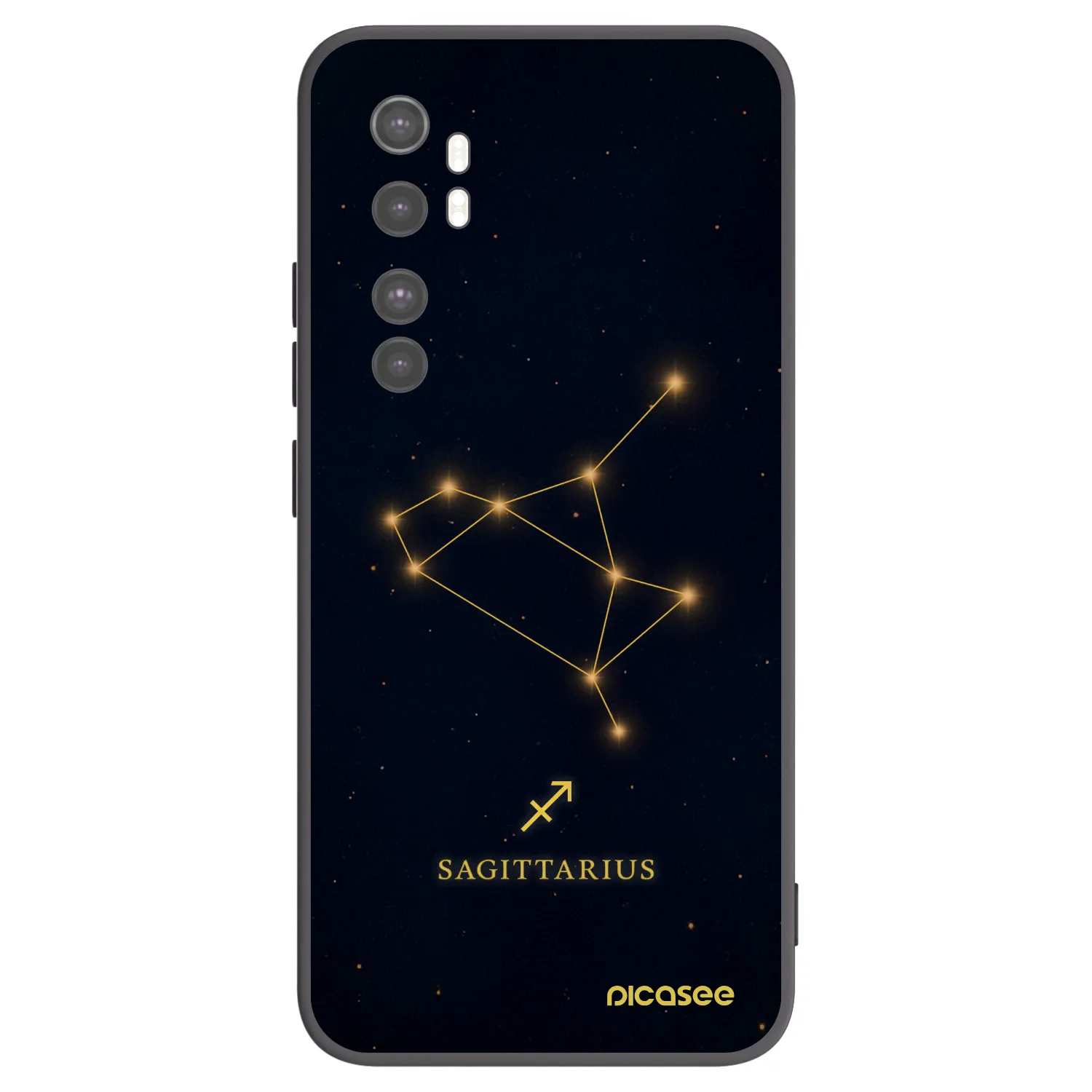 Picasee fekete szilikon tok az alábbi mobiltelefonokra Xiaomi Mi Note 10 Lite - SAGITTARIUS