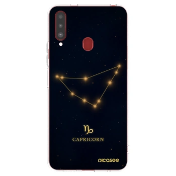 Picasee átlátszó szilikon tok az alábbi mobiltelefonokra Samsung Galaxy A20s - CAPRICORN
