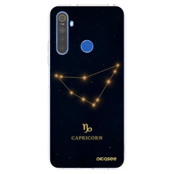 Picasee átlátszó szilikon tok az alábbi mobiltelefonokra Realme 5 - CAPRICORN