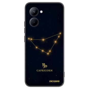 Picasee fekete szilikon tok az alábbi mobiltelefonokra Realme C33 (2023) - CAPRICORN