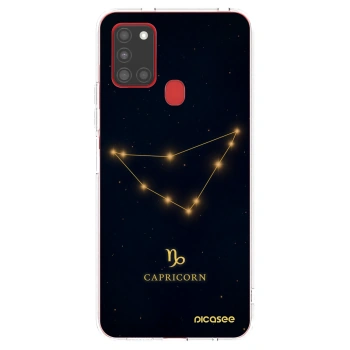 Picasee átlátszó szilikon tok az alábbi mobiltelefonokra Samsung Galaxy A21s - CAPRICORN