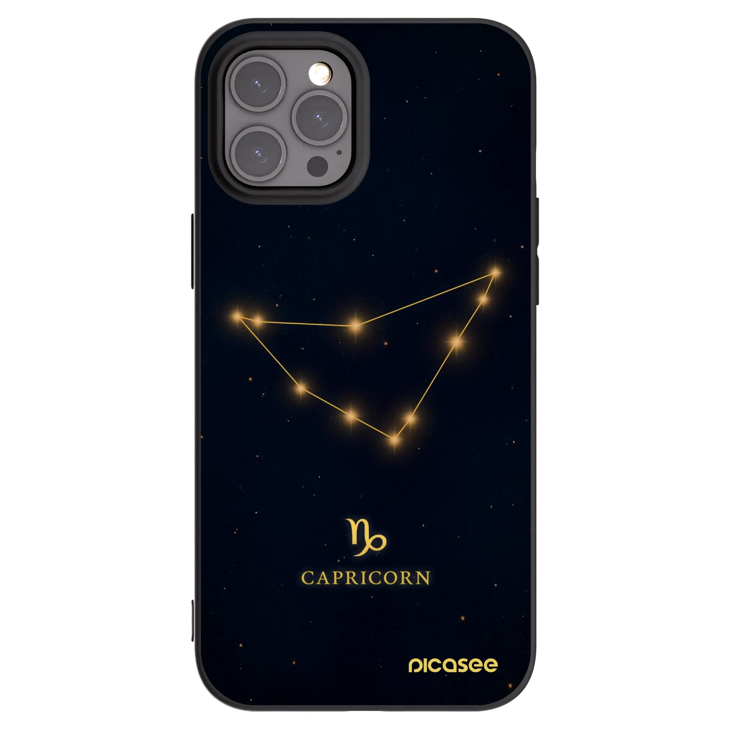 Picasee fekete szilikon tok az alábbi mobiltelefonokra Apple iPhone 12 Pro Max - CAPRICORN