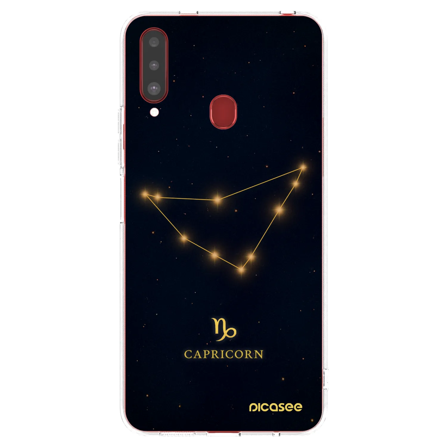 Picasee átlátszó szilikon tok az alábbi mobiltelefonokra Samsung Galaxy A20s - CAPRICORN