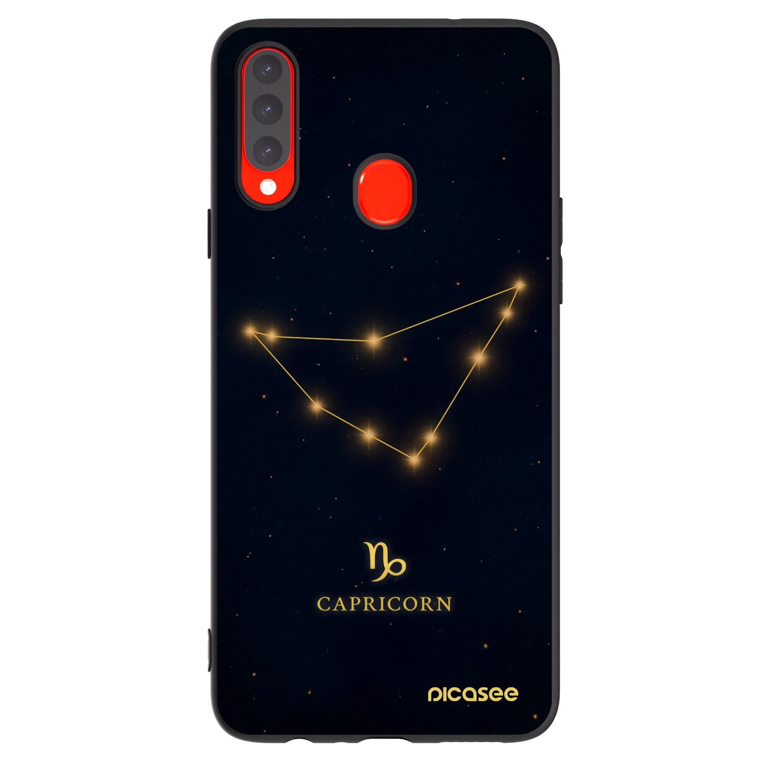 Picasee fekete szilikon tok az alábbi mobiltelefonokra Samsung Galaxy A20s - CAPRICORN