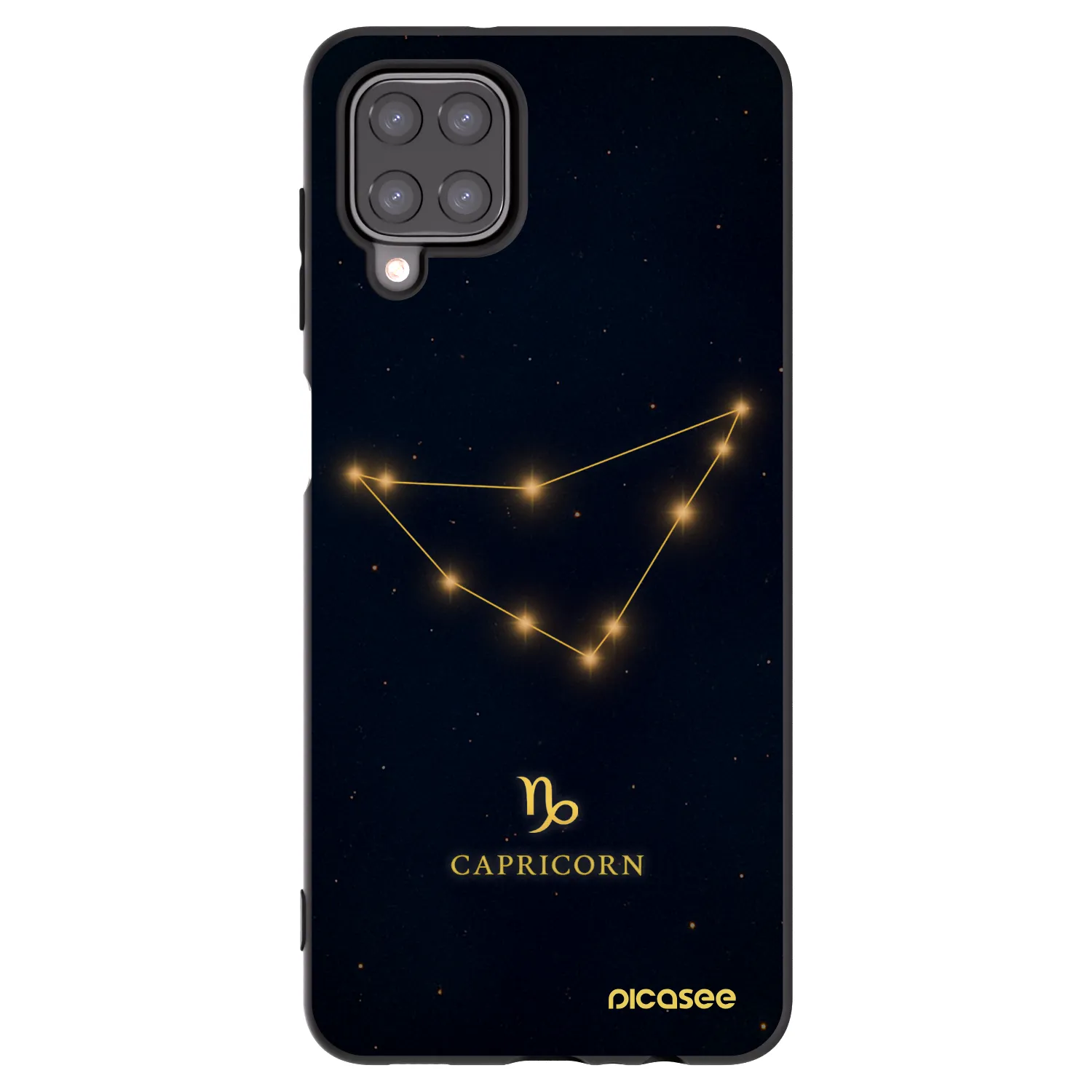 Picasee fekete szilikon tok az alábbi mobiltelefonokra Samsung Galaxy A12 A125F - CAPRICORN