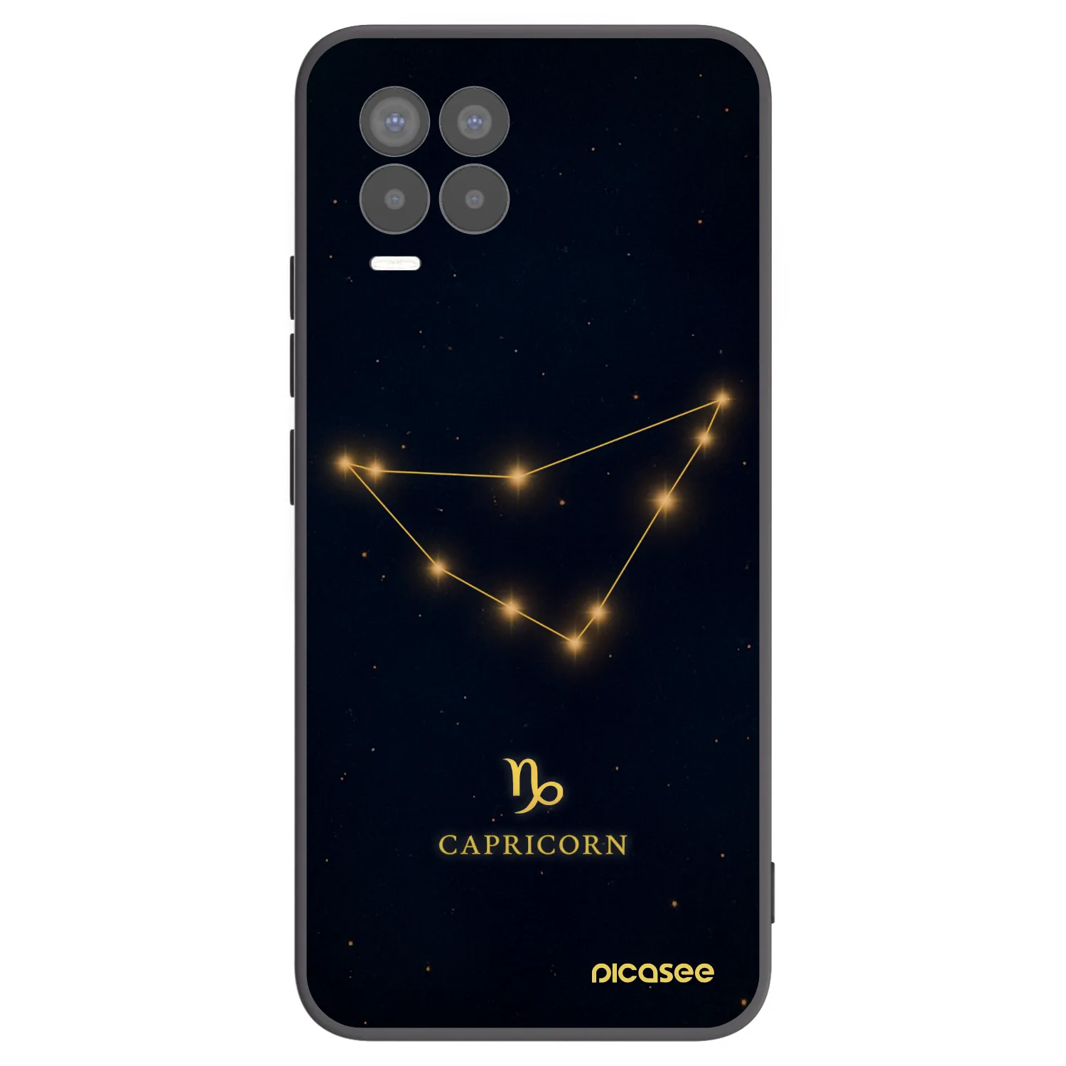 Picasee fekete szilikon tok az alábbi mobiltelefonokra Realme 8 Pro - CAPRICORN