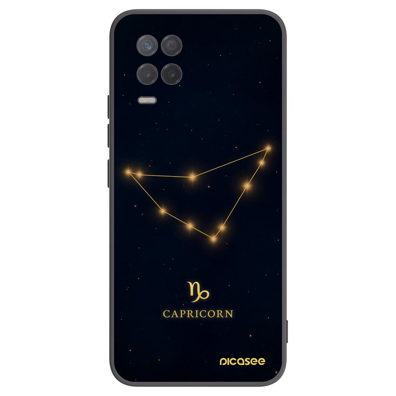 Picasee fekete szilikon tok az alábbi mobiltelefonokra Realme 8 5G - CAPRICORN